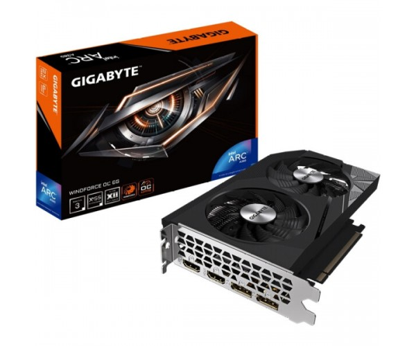 Видеокарта Gigabyte Intel Arc A380 WindForce OC GV-IA380WF2OC-6GD