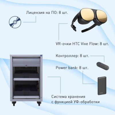 Мобильный класс виртуальной реальности EDUBLOCK Flow VR-8 (Flow-VR-8)