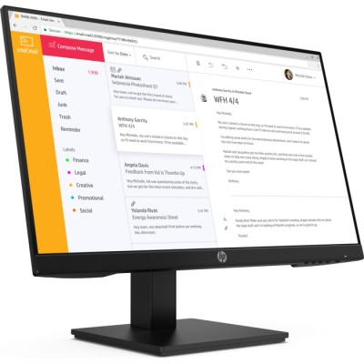 Монитор HP P24h G4 23.8",1920 x 1080,75 Гц, IPS,5 мс,1000:1,250 кд/м2,178/178,VGA,DisplayPort1.2,HDMI 1.4,(7VH44AA)