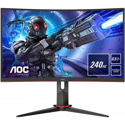 Монитор AOC C27G2ZE 27" C27G2ZE Black-Red (VA, изогнутый, 1920x1080, 240Hz, 0.5 ms, 178°/178°, 300 cd/m, 80M:1, +2xHDMI 2.0, +DisplayPort 1.2, FreeSync)