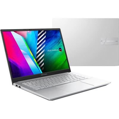 Ноутбук ASUS 14"(2880x1800 OLED 16:10)/AMD Ryzen 5 5600H(3.3Ghz)/8192Mb/512PCISSDGb/noDVD/Int:AMD Radeon/Cam/BT/WiFi/war 1y/1.45kg/Cool Silver/W11 + SupportNumberPad