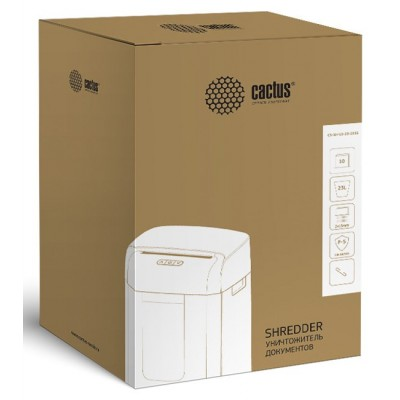 Шредер Cactus CS-SH-10-23-2X15 (секр.P-5)/фрагменты/10лист./23лтр./скобы