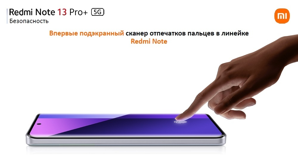XIAOMI Redmi Note 13 Pro+ Подэкранный сканер отпечатков пальцев