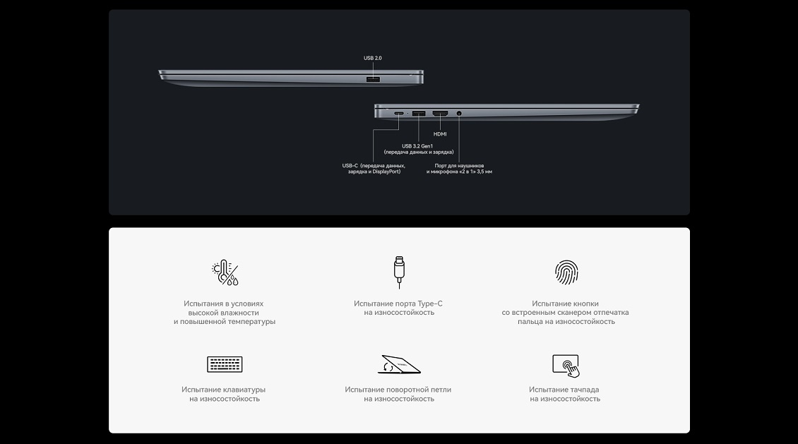 HUAWEI MateBook D 16 Порты и коммуникации