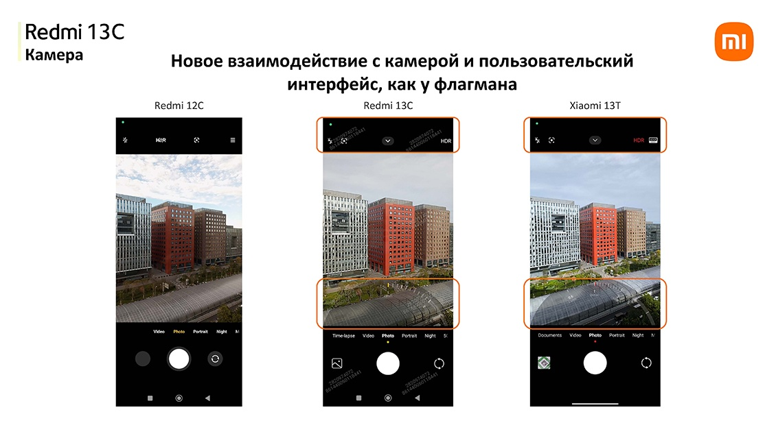 Xiaomi Redmi 13C Новое взаимодействие с камерой и пользовательский интерфейс
