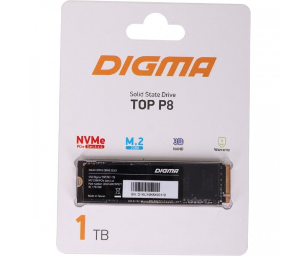 SSD Digma Top P8 1TB DGST4001TP83T