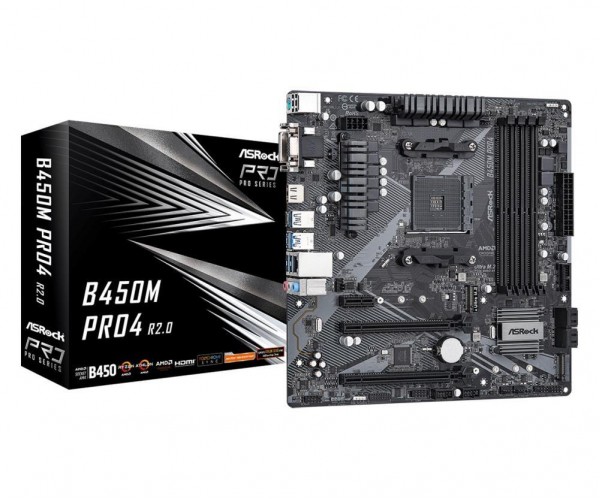 Материнская плата ASRock B450M Pro4 R2.0