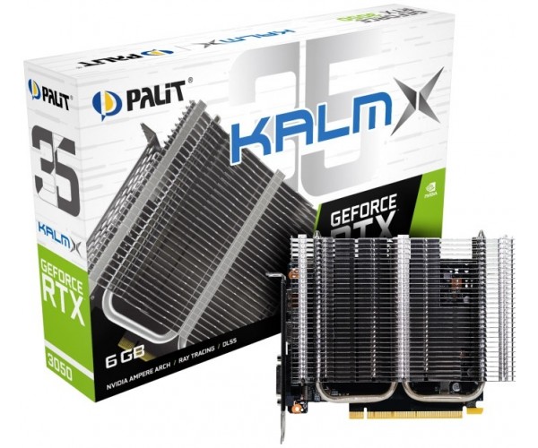 Видеокарта Palit GeForce RTX 3050 KalmX 6GB NE63050018JE-1070H