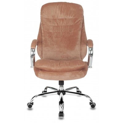 Кресло руководителя Бюрократ T-9950SL, обивка: ткань, цвет: светло-коричневый (T-9950SL/VELV90)