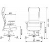 Кресло Бюрократ T-995, обивка: сетка/ткань, цвет: серый Neo Grey (T-995/NEO-GREY)