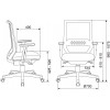 Кресло Бюрократ MC-W611N, обивка: сетка/ткань, цвет: серый E9181_11 (MC-W611N/DG/MAT-G)