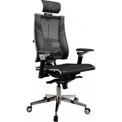 Кресло руководителя Метта Yoga Spine Triumph L2 (M06), обивка: сетка/экокожа, цвет: черный/черный (ZD5.50.15.92)