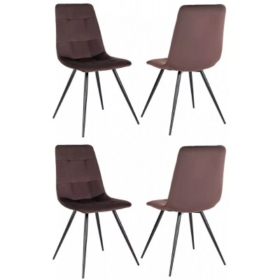 Стул Domfy DK Chilly 4, обивка: ткань, цвет: коричневый, каркас: металл (dk-chilly_1/it6_4)