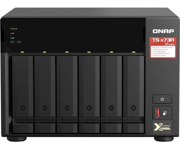 Сетевое хранилище NAS Qnap TS-673A-8G черный