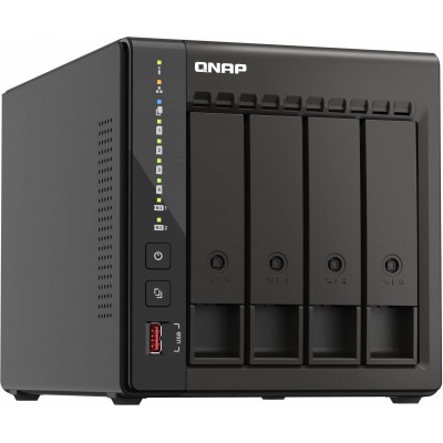 Сетевое хранилище NAS Qnap TS-453E-8G черный