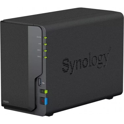Сетевое хранилище NAS Synology DS223 черный