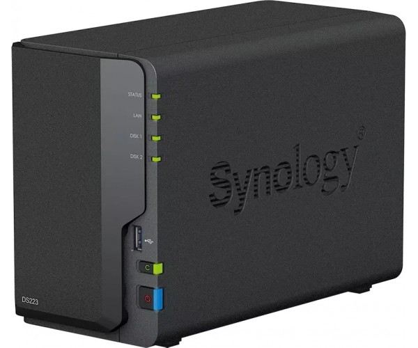 Сетевое хранилище NAS Synology DS223 черный