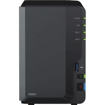 Сетевое хранилище NAS Synology DS223 черный