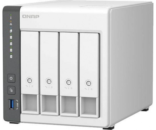 Сетевое хранилище NAS Qnap D4 (Rev. C) белый