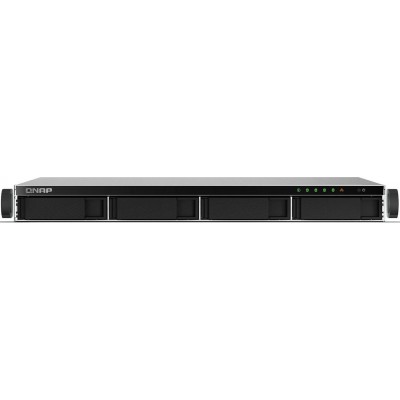 Сетевое хранилище NAS Qnap TS-464U-RP черный (ts-464u-rp-8g)