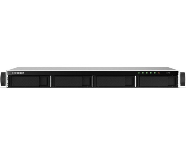 Сетевое хранилище NAS Qnap TS-464U-RP черный (ts-464u-rp-8g)