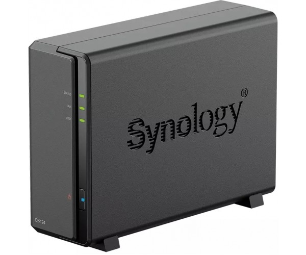 Сетевое хранилище NAS Synology DS124 черный