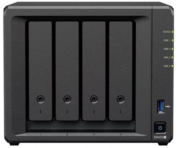 Сетевое хранилище NAS Synology DS425+ черный