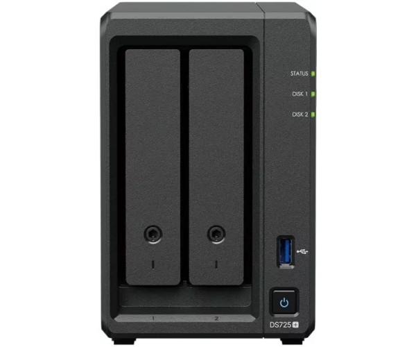 Сетевое хранилище NAS Synology DS725+ черный