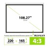 Экран рулонный Cactus MotoExpert CS-PSME-220x165-WT