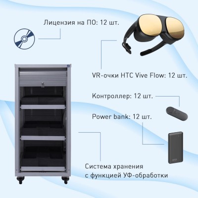 Мобильный класс виртуальной реальности EDUBLOCK Flow VR-12 (Flow-VR-12)