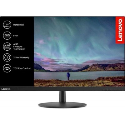 Монитор Lenovo L27i-28 27" 16:9 FHD (1920x1080) IPS, 4ms, CR 1000:1, BR 250, 178 / 178, 75hz, 1xVGA, 1x HDMI, 1 x Audio Out (3.5 mm), AMD FreeSync, Tilt, 3-Year