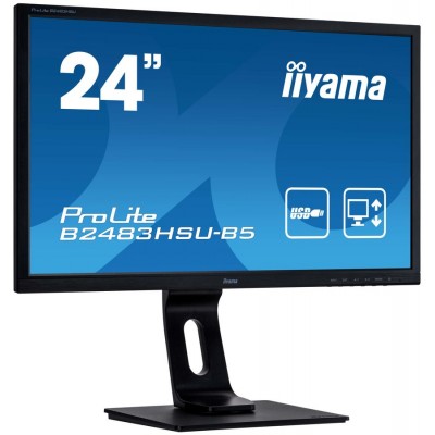 Монитор IIYAMA ProLite B2483HSU-B5 24", черный (B2483HSU-B5)