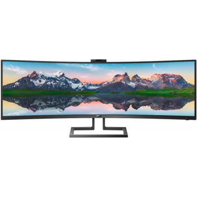 Монитор Philips 499P9H/01 49" 499P9H/01 Black (5120x1440 Webcam 80M:1 3000:1 178/178 450cd HAS Swi)