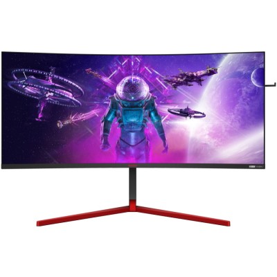Монитор AOC AG353UCG 35" AGON AG353UCG Black-Red (VA, изогнутый, 3440x1440, 200Hz, HDR1000, 2 ms, 178°/178°, 1000 cd/m, 80M:1, +HDMI 2.0, +2xDisplayPort 1.4, +4xUSB 3.1, +MM, +регулировка по высот
