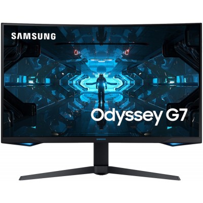 Монитор Samsung LC32G75TQSIXCI 31,5", черный A QLED изогнутый GAMING-монитор Odyssey G7 2560x1440 1ms 2500:1 600cd 178/178 HDMI 2*DP USB-hub 240Hz G-Sync HDR600 HAS Pivot Black