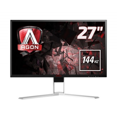 Монитор AOC AG271QX 27" AOC AGON AG271QX Black-Red с поворотом экрана (LED, 2560x1440, 144Hz, 1 ms, 170°/160°, 350 cd/m, 50M:1, +DVI, +2xHDMI, +DisplayPort, +4xUSB, +MM, +MHL, FreeSync™)