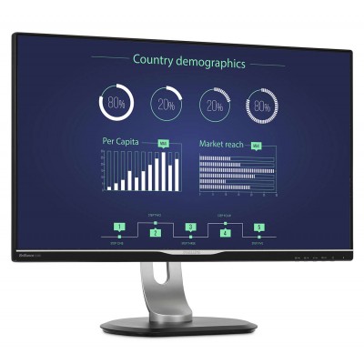 Монитор Philips 258B6QUEB/00 21.5" 2560x1440 AH-IPS W-LED 16:9 14(5)ms VGA DVI-D HDMI DP USB 3.0 20M:1 178/178 350cd HAS Pivot Speakers Silver/Black