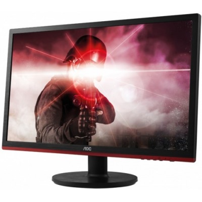 Монитор AOC G2460VQ6 24" AOC G2460VQ6 Black-Red (LED, 1920x1080, 1 ms, 170°/160°, 250 cd/m, 80M:1, +HDMI, +DisplayPort, +MM, FreeSync™)