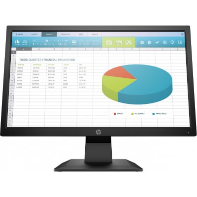 Монитор HP ProDisplay P204 19.5",1600 x 900,60 Гц,TN,5 мс,1000:1,250 кд/м2,178°/178°,DisplayPort 1.2,HDMI 1.4,VGA,(5RD65AA)