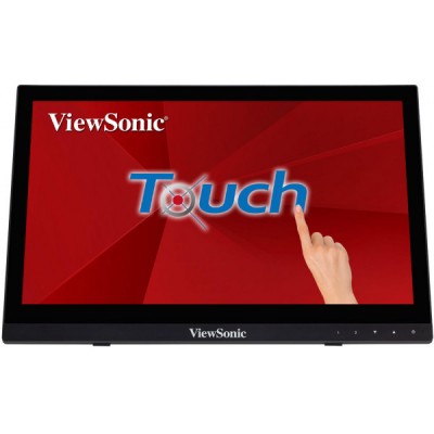 Монитор ViewSonic VS17495 15,6" TD1630-3 Black (LED, MultiTouch, 1366x768, 12 ms, 90°/60°, 220 cd/m, 10M:1, +HDMI 1.4, +USB B, + MM)