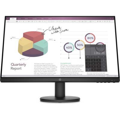 Монитор HP P24v G4 23,8",1920 x 1080,60 Гц,IPS,5 мс,1000:1,240 кд/м2,178°/178°,VGA,HDMI 1.4 (HDCP) (9TT78AA)