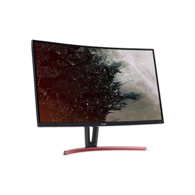 Монитор Acer UM.JE3EE.A01 31.5" ED323QURAbidpx (16:9)/VA(LED)/ZF/2560x1440/4ms/250nits/3000:1/144Hz,178°/178°,Dual Link DVI+HDMI(2.0)+DP(1.2a)+Audio out/HDMI/DP FreeSync/Black/Red Curved 1800R,VESA 100x1