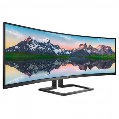 Монитор Philips 498P9/00 49" 498P9 Black (VA, изогнутый, 5120x1440, 5 ms, 178°/178°, 450 cd/m, 80M:1, +2xHDMI 2.0, +DisplayPort 1.4, +6xUSB 3.2, +MM, +регулировка по высоте)
