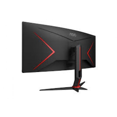 Монитор AOC CU34G2 34" CU34G2 Black-Red(VA, изогнутый, 3440x1440, 100Hz, 1 ms, 178°/178°, 300 cd/m, 80M:1, +2xHDMI 2.0, +DisplayPort 1.2, +4xUSB 3.0, +регулировка по высоте, AMD FreeSync™)