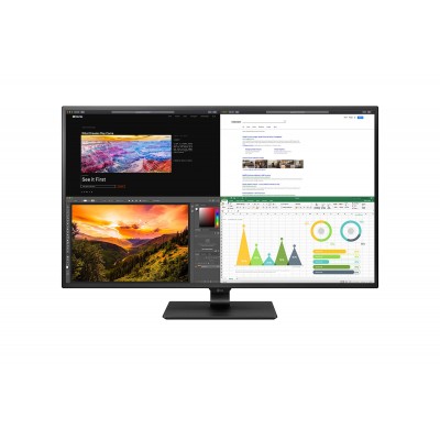 Монитор LG 43UN700-B.ARUZ 43" 43UN700-B Black (IPS, 3840x2160, 5 ms, 178°/178°, 400 cd/m, 100M:1, +DP, +НDMI, +MM, +USB-С, +USB 3,0x2)