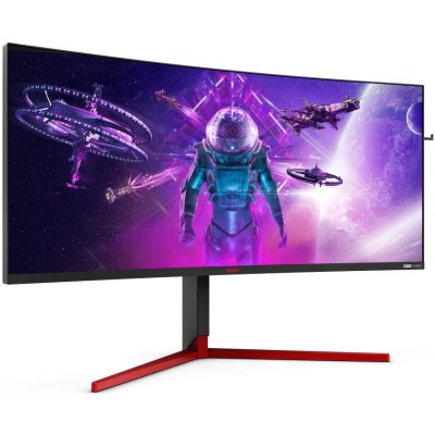 Монитор AOC AG353UCG 35" AGON AG353UCG Black-Red (VA, изогнутый, 3440x1440, 200Hz, HDR1000, 2 ms, 178°/178°, 1000 cd/m, 80M:1, +HDMI 2.0, +2xDisplayPort 1.4, +4xUSB 3.1, +MM, +регулировка по высот