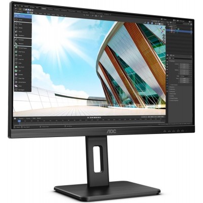 Монитор AOC U27P2 27" U27P2 Black (4K, IPS, 3840x2160, 4 ms, 178°/178°, 350 cd/m, 50M:1, +HDMI 2.0, +DisplayPort 1.2, +4xUSB 3.2, +MM)