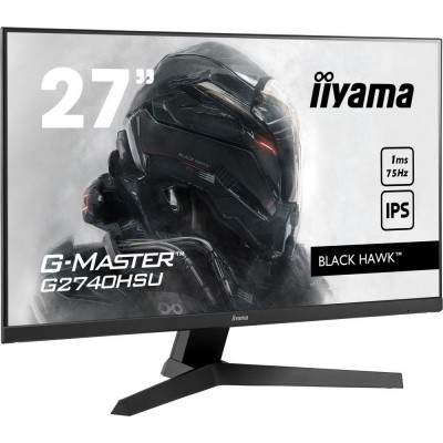 Монитор IIYAMA G2740HSU-B1 27'' [16:9] 1920х1080(FHD) IPS, nonGLARE, 250cd/m2, H178°/V178°, 1000:1, 80M:1, 16,7 миллионов цветов, 1ms, HDMI, DP, USB-Hub, Tilt, Speakers, Audio out, 3Y, Black (G2740HSU-B1)