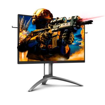 Монитор AOC AG273QZ 27" AGON AG273QZ Black-Silver (2560x1440, 240Hz, HDR400, 0.5 ms, 170°/160°, 400 cd/m, 80M:1, +2xHDMI 2.0, +2xDisplayPort 1.4, +4xUSB 3.2, +MM)
