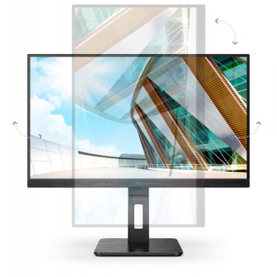 Монитор AOC 24P2C 23.8" 24P2C Black (IPS, 1920x1080, 75Hz, 4 ms, 178°/178°, 250 cd/m, 50M:1, +HDMI, +DisplayPort 1.2, +4xUSB 3.2, +USB-Type C, +MM)
